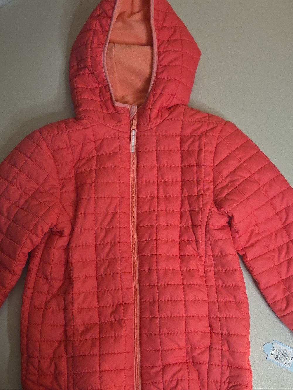 Old Navy Kids Quilted Hooded Puffer Jacket - Coral